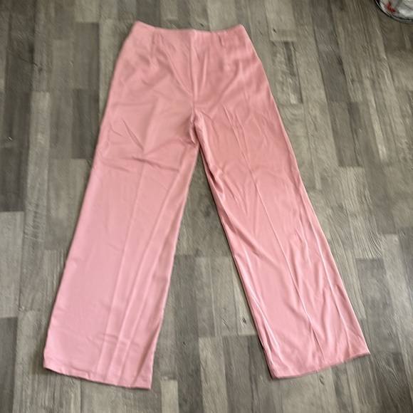 Blue Sol Womens Solid Pleated Front Trousers.  Size 10. Pink - Picture 7 of 11